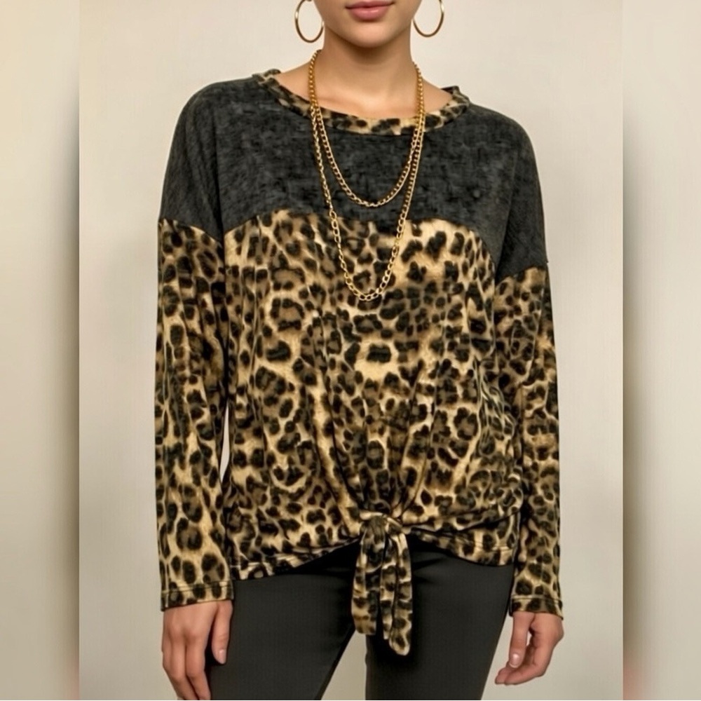 First Love Animal Print Top Size Medium